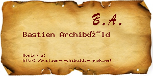 Bastien Archibáld névjegykártya
